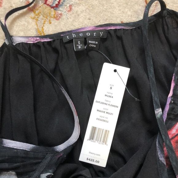 Theory Musea Exploding Flowers Maxi Dress NWT - Picture 7 of 11